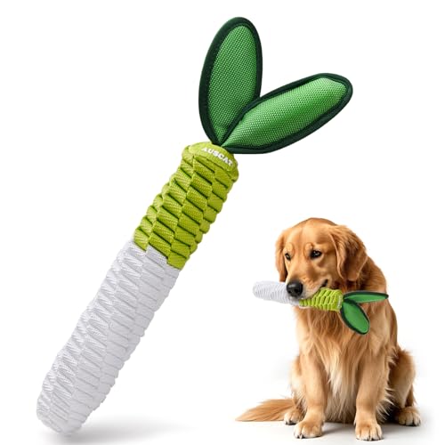 AUSCAT 犬 ロープ おもちゃ 噛む玩具 頑丈 ひっぱりっこ 音が鳴る  おやつを入れる 大根