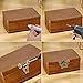 RAYNAG Set of 2 Butterfly Latch Hasp & Screws, Small Wooden Jewelry Boxes Suitcase Cabinet Lock Latches, Bronze, Antique Look