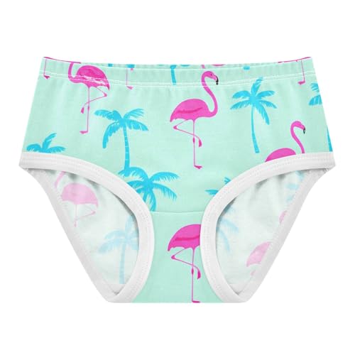 Toddler Underwear Floral 2t Cotton Panties Little Girl Cartoon Underpants Briefs Pink Flamingos Turquoise Palm Mint