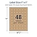 Avery Kraft Brown Square Labels, Sure Feed Technology, 1