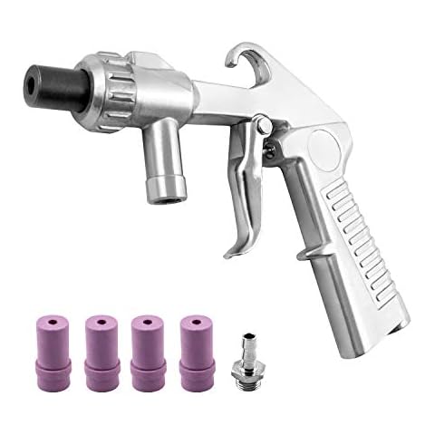 Pistola de chorro de arena QWORK con 4 boquillas de cerámica Cover