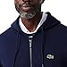 Lacoste Men's Zip-Up Fleece Hoodie, Navy Blue, Small