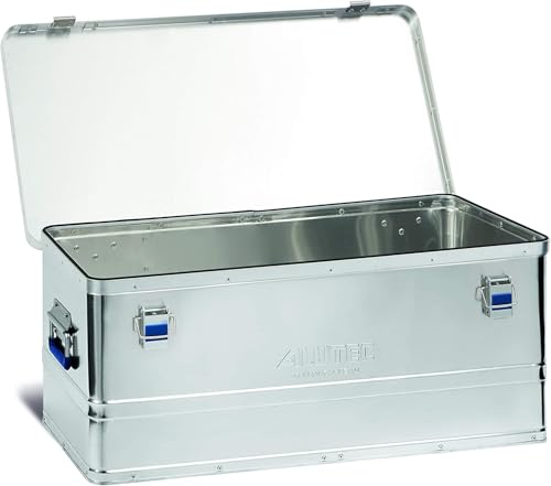 ALUTEC Aluminiumbox BASIC 80 (Inhalt 80 l, Innenmaße (LxBxH) 750 X 355 X 300 mm, staub-/spritzwassergeschützt, Werkzeugbox, Aufbewahrungskiste, Gewicht 4,18 kg) 10080