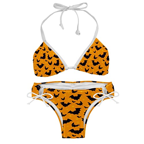 Ensemble de bikini femmes Halloween maillot de bain plage multicolore taille XS imprimé