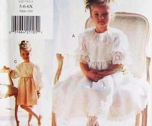 9206 GIRLS DRESS 3 STYLES SIZE 5-6-6X  OOP SEWING PATTERN