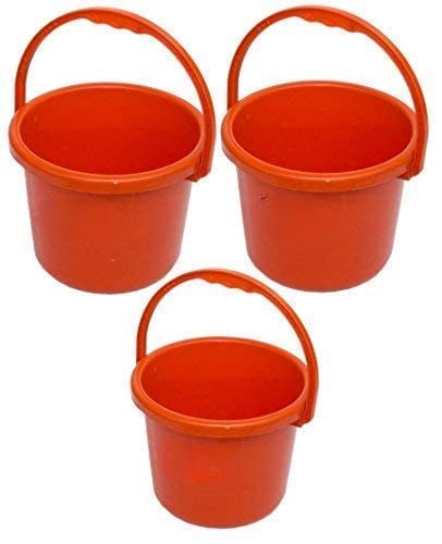 AADB PLASTIC Unbreakable Bucket 5 litres - Set of 3 (Orange) (B09ZLPHLGC) Amazon Price History, Amazon Price Tracker
