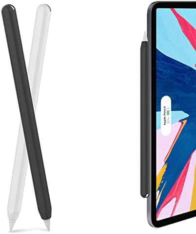 AHASTYLE Apple Pencil Cover Silicone 2 Packs - Apple Pencil Holder Ultra Thin Apple Pencil Case Compatible with Apple Pencil 2nd Generation (2 Pack, Light Blue & Pink)