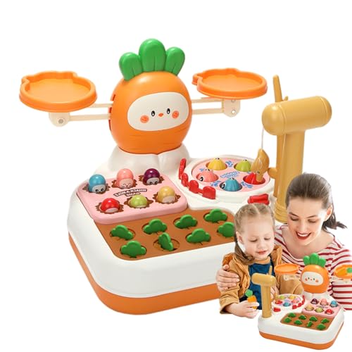 Jouet de tirer les carottes en bois pour l'éveil sensoriel des enfants