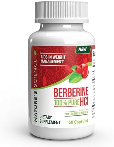 Nature's Science Berberine HCL with Phytosome Green Tea for Weigh...