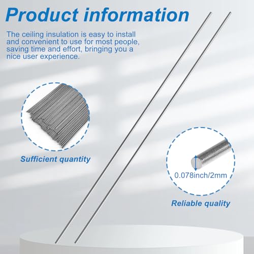Image of 200 Pcs 24 Inch Insulated Wire Support - 1095 Carbon Steel Metal Wire for Attic & Ceiling Insulation