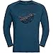 Produktbild Odlo Herren T-shirt Crew Neck L/S Merino 200 Sunrise T Shirt, Blue Wing Teal, S EU