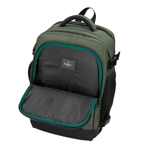 Pepe Jeans Unisex. 7062842 Mochila Para Computador Bromley 24 Verde (Osfa), Casual, PoliéSter - 7