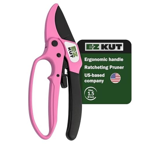 Best garden pruners fpr arthis EZ Kut Heavy Duty Pruners Ratchet Hand Pruner with Ratcheting Action Great Garden Hand Tool Clippers Gardening pruners arthritis tools Ratcheting Anvil Hand Pruner Pruning Shears Heavy Duty Since 1988