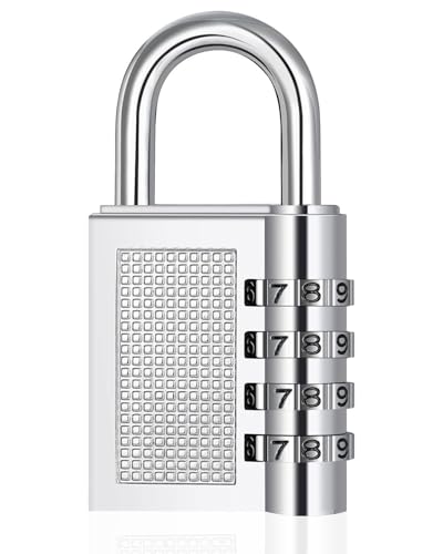 FUGLUS Cadenas à combinaison pour casier de salle de sport,Serrure à code à 4 chiffres,Cadenas,Serrure à combinaison,Serrure à numéro résistante aux intempéries pour porte de cave,Cadenas à combinaiso