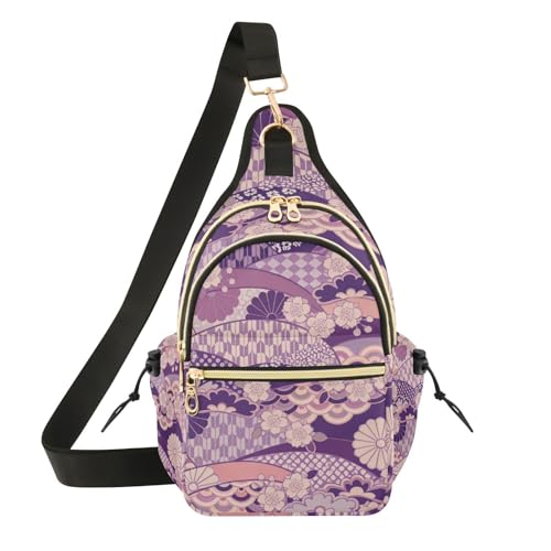 Sac à bandoulière convertible ultra léger running et randonnée fleurs de cerisier