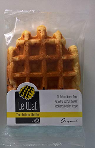 Le Waf Original Artisan Belgian Liege Waffles with Pearl Sugar (Pack of 8)