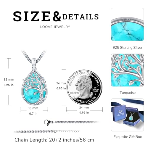 Tree of Life Necklace Sterling Silver Crystal Abalone Shell Tree Pendant with Heart Family Tree Jewelry for Women Mother's Day Gifts4