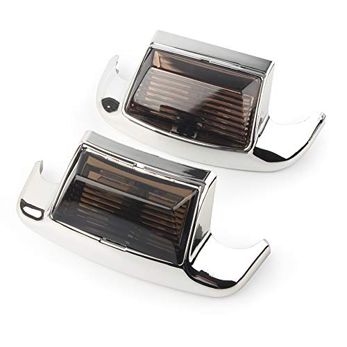 GZYF Motorcycle Front & Rear Mudguard mudguard Tip Light for Harley Touring FLHT FLT FLHS FLHR 1980-2013, for Softail FLSTC 1986-2008 / FLSTN 1993-1996, Smoke Lens