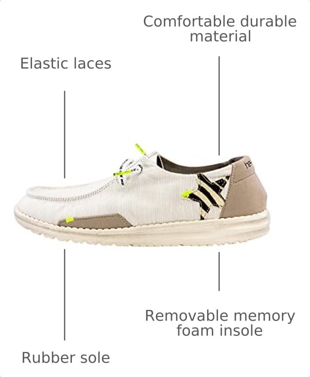 Image of HEYDUDE Women's Wendy Washed Canvas | Women's Shoes | Women's Lace Up Loafers | Comfortable & Light-Weight