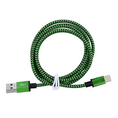 USB-C 3.1 Type C Male to USB 2.0 A Male Data Cable Shmei Fast Charge & Data Transfer with High Strength Braided Nylon USB for Tablet &Mobile Phone & Hard Disk Drive (Green)