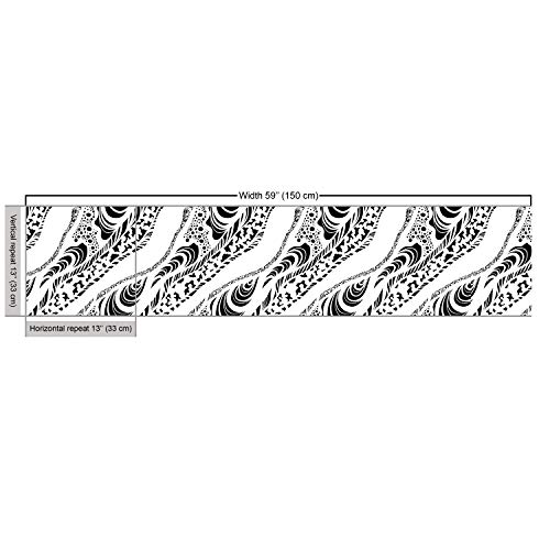 Image of Ambesonne Abstract Fabric by The Yard, Animal Skin Patterns Monochrome Zebra Panther Lion and Other Creatures, Decorative Fabric for Upholstery and Home Accents, 3 Yards, Black Ivory