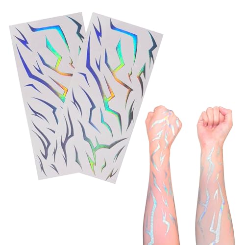 Vagilelf 50 Pieces K-Style Demon Mark Tattoos for Theme Party Decorations, 2 Sheets Dark Concept...