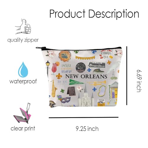 New Orleans Cosmetic Makeup Bag Travel Gift Vacation Gift for Her (New Orleans)2