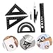 Angoily 1Set Geometry Ruler Set Includes Triangle Rulers Protractor and Multifunctional Compass Lightweight and Portable for School Office and Professional Use Modern