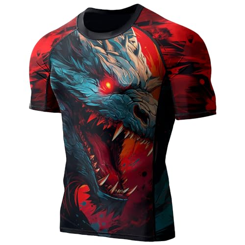 Compression Shirt Breathable Fabric, Mens Rash Guard Short Sleeve, Rash Guard Jiu Jitsu Breathable Fabric