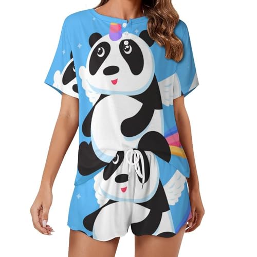 Pyjama panda licorne pour femme idéal pour les douces nuits d'été