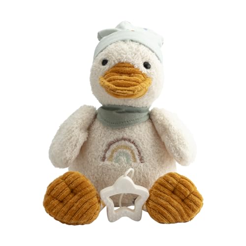 Sterntaler Caja de música Mediana de Pato Edda Lou, Peluche con Ayuda para Dormir para niños y niñas, melodía Brahms Canción de Cuna