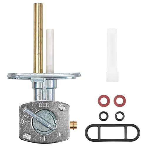 Fuel Valve Petcock Compatible with Kawasaki KLX125, SUZUKI DRZ 125 DRZ125 2003-2007, Upgraded Assembly Replacement Part, Fuel Tank Petcock Shut Off Valve Switch