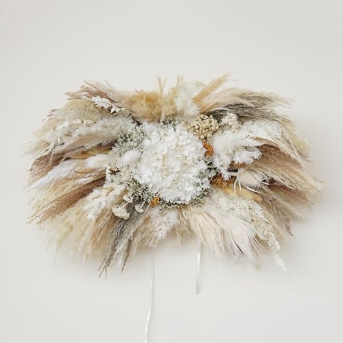 Arco de boda decorativo boho con flores secas pequeñas miniatura 2