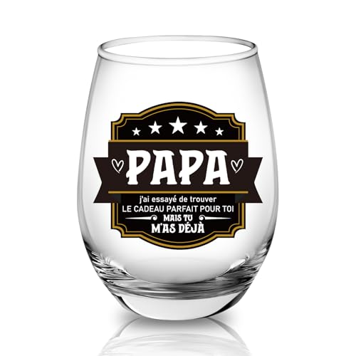 Générique Cadeau Papa Verre à Vin Rouge Cadeau pour Papa