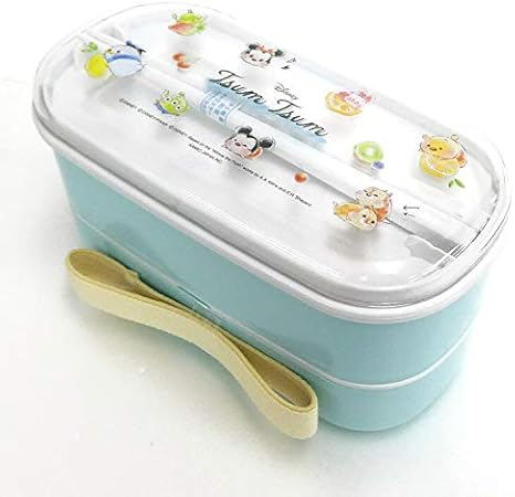 Amazon Co Jp ディズニーツムツム お弁当箱 はし付き 細長 2段ランチボックスディズニー ホーム キッチン