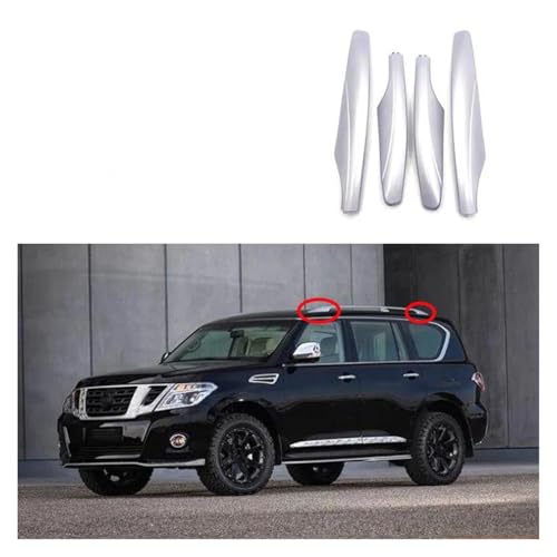 Cache barres de toit Nissan Patrol Y62 embout cassé résolu arrière droit argent