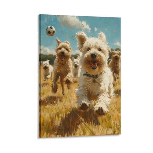 Impression sur toile puppy mignon pour décoration murale chambre enfant