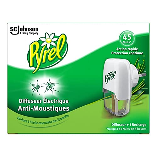 Diffuseur liquide Pyrel citronnelle 45 nuits lot de 3 pour des soirées d'été sereines