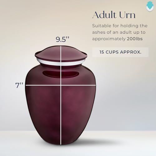Image of Geturns Embrace Adult Personalized Picture Cremation Urns for Human Ashes I Large Photo Cherry Purple Funeral Urn for Men and Women I 200 lbs