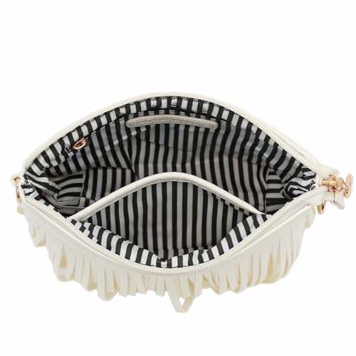 Image of FashionPuzzle Small Fringe Crossbody Bag with Wrist Strap