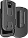 Nakedcellphone Case with Clip for Unihertz Titan Pocket Phone, Slim Hard Shell Textured Cover and [Rotating/Ratchet] Belt Hip Holster Combination - Black