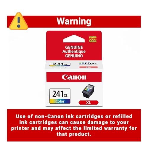 Canon CL-241 XL Genuine Color Ink Cartridge, Compatible with MG2120/3120/4120, MX512/432/472/372/392/522/532/452, MG2220/3220/4220/3520/3620, TS5120 - image 2