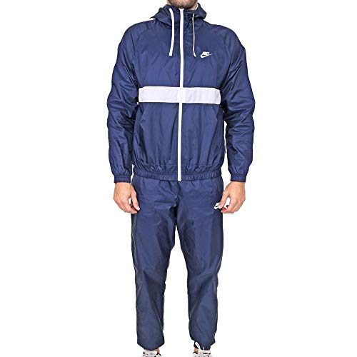 NIKE M NSW CE TRK Suit HD Wvn Chándal, Hombre, Midnight Navy/White/Midnight Navy/(White)