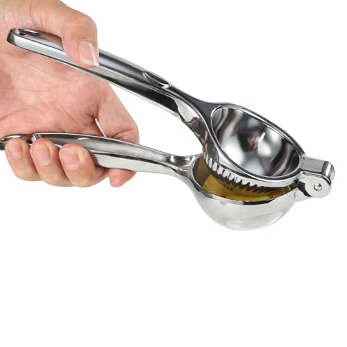 TEZZ Premium Lemon Squeezer, Large Heavy Duty Handhelp Juicer for Lemon, Metal Hand Press Citrus Juicer, Lime Squeezer Bar Tool, Manual Citrus Press