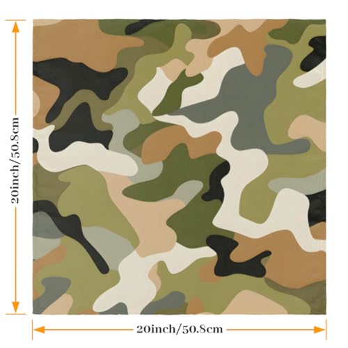 Servilletas de tela camuflaje militar set 6 50.5x50.5 cm miniatura 2