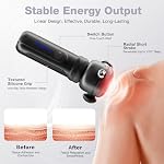 HYAKO SE Mini Massaire de thérapie aux vibrations – Massager de vibrations tissulaires profondes avec 5 Pièces jointes pour épaules & Jambes, soulagement rapide des douleurs pour les jeunes athlètes, piste & Champ, post-entraînement (noir)