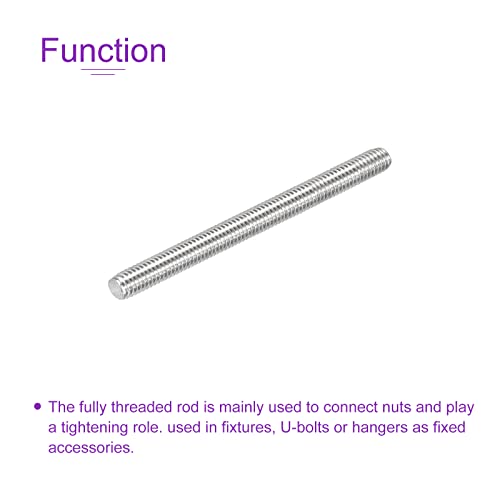 DMiotech 20Pack M6x80mm Fully Threaded Rod 304 Stainless Steel Right Hand Threads Rod Bar Studs Clamps and U-Bolts - Image 4