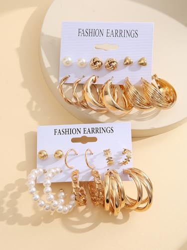Image of Shining Diva Fashion Stylish Hoop Stud Earrings for Women and Girls