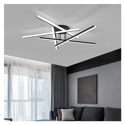Plafonnier Spoutnik moderne LED 72W noir à intensité variable