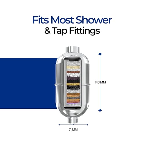 Image of Shower Filter for Bathroom & Tap | Multi Stage Purification | Reduces Chlorine | Hard Water Filter for Hair Fall & Skin | Long Cartridge Life | Fits All Most Showers
